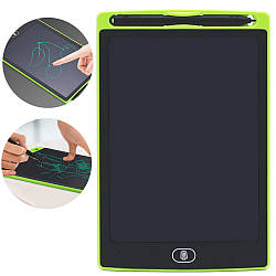 LCD планшет для малювання (8,5") Dex + стілус, Зелений / Кольорова графічна дошка для записів