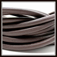 Шнур шкіряний діаметр 7 мм, колір шоколад