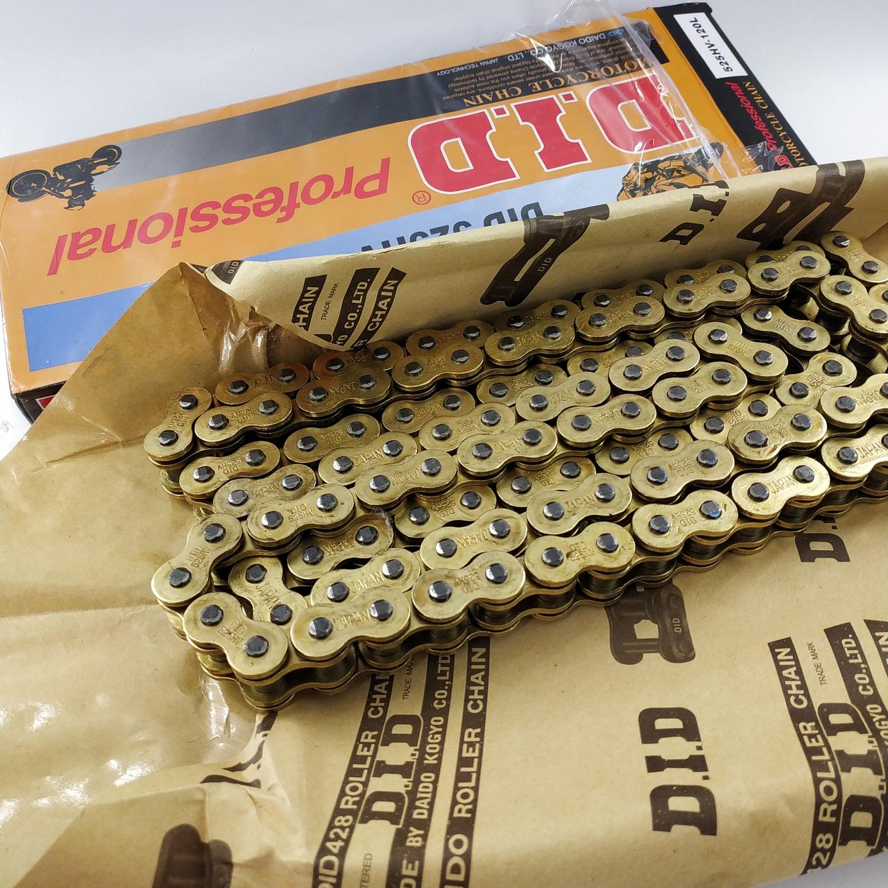 Ланцюг трансмісії 525HV 120L сальниковий  GOLD DID посилений, фото 1