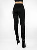 Штани жіночі в офісному стилі зі щільного трикотажу Kenalin Лосини класичні в чорному кольорі L, фото 9