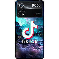 Силіконовий бампер чохол для Xiaomi Poco X4 Pro 5G з малюнком Tik Tok