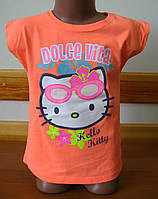 Детская футболка для девочки Китти, Hello kitty Sun Sity Франция 3, 4, 8 лет