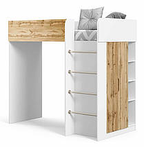 Ліжко-горище «BED-Room 3» + письмовий стіл корпус білий ТМ Viorina-Deko, фото 3