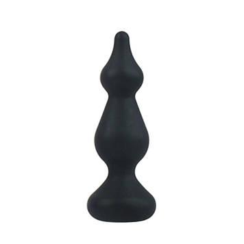 Анальна пробка Adrien Lastic Amuse Mini Black (S) з двома переходами, макс. діаметр 3 см  (AS)