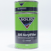 2К акриловый грунт-порозаполнитель SOLID с отвердителем 5+1 (серый) 960ml