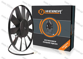 Електровентилятор охолодження радіатора Weber RCK 406 для ГАЗ 3110, 31105, 3111 "Волга" з двигуном ЗМЗ-405, 406, 406.10, 4062.10,