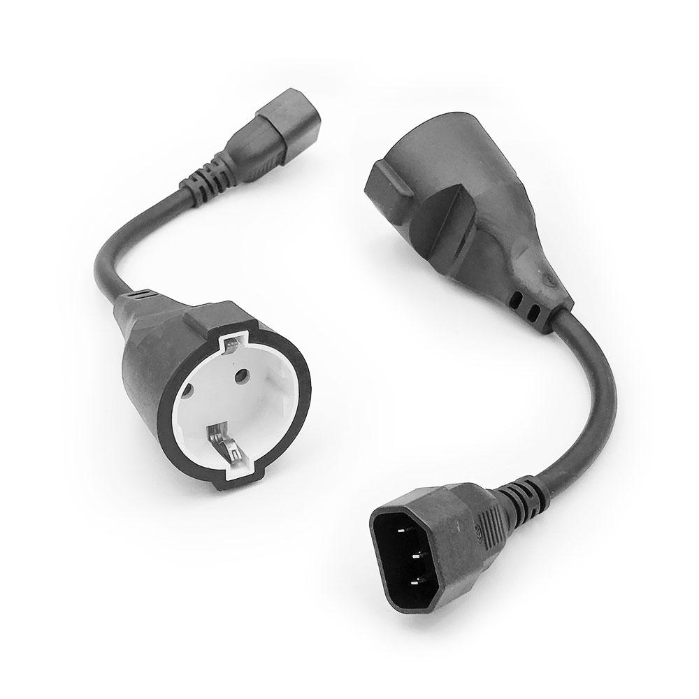 Переходник Питания С14(М) на Розетку SCHUKO (F) 0.2м — Купить Недорого ...