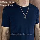 Срібна цепочка чоловіча і ладанка Богородиця і Ісус двостороння. Срібна іконкана ланцюжку 925, фото 2