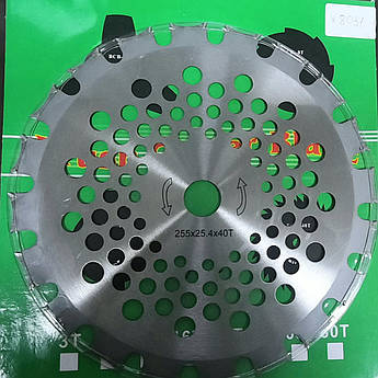 Ніж 255 40Т для мотокос двусторонній