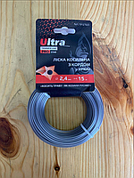 ULTRA Ліска для тримера армована Зірка з кордом Ø2.4мм 15м, фото 2