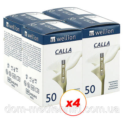 Тест-смужки Wellion Calla (Веліон Кала) No50 — 4 уп. (200 шт.), фото 2