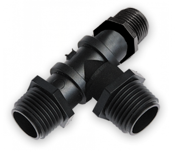 Трійник 3 х різьба зовнішня 1, DSA-561010L, фото 1