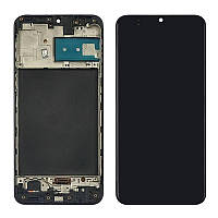 Дисплей для Samsung M215/ M305/ M307/ M315 Galaxy M21/ M30/ M30S/ M31 с чёрным тачскрином и корпусной рамкой