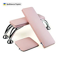 Комплект для маникюра розовый: подставка под руку MINI, PAD, Подлокотник CARE