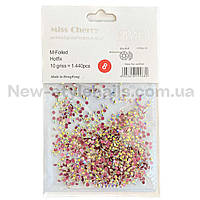 Стрази для декору нігтів рожевий хамелеон 1440 шт одного розміру №8