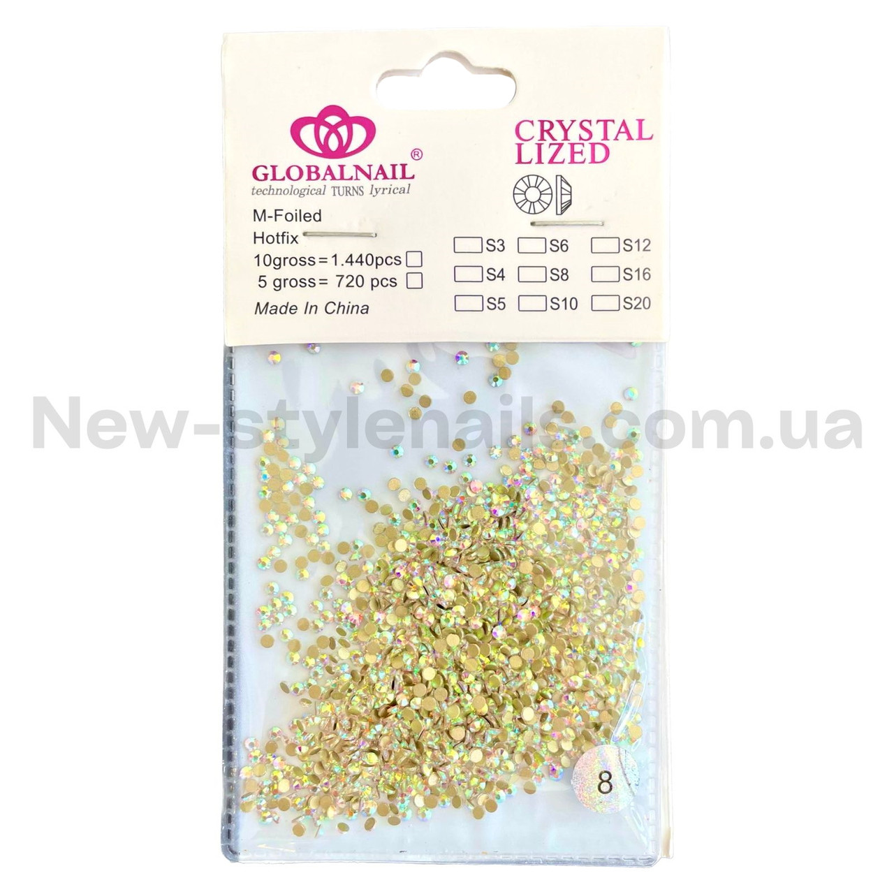 Стрази № 8(білі, хамелеон) 1440 шт, фото 1