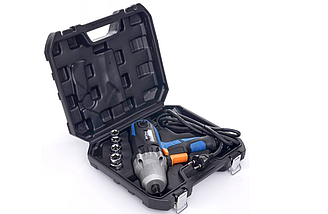 Електричний гайковерт гвинтоверт ключ ударний Kraft&Dele 1/2 у кейсі + 4 насадки, фото 2