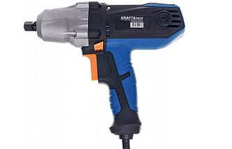 Електричний гайковерт гвинтоверт ключ ударний Kraft&Dele 1/2 у кейсі + 4 насадки, фото 3