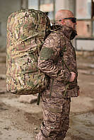 Баул сумка рюкзак мультикам для ЗСУ водонепроникна тканина OXFORD з водовідштовхувальним покриттям об'єм 120 л "UA/W"