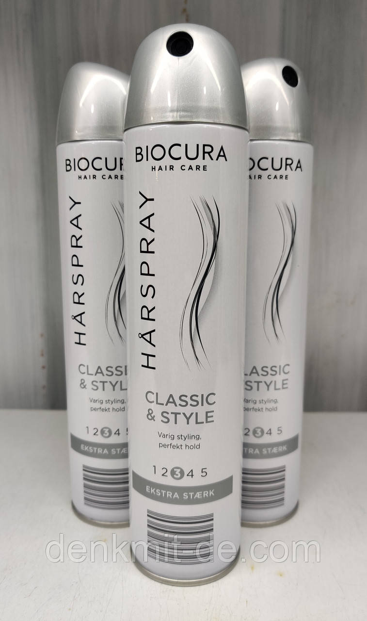 Лак для волосся фіксація 3 Biocura 300 мл
