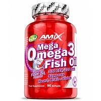 Жирние кислоти Омега-3 Amix Mega Omega 3 Fish Oil 1000mg ( 330mg/220mg ) 90 softgel