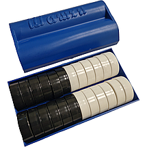 Класичні шашки в пластиковій коробці набір фігур, ігрове поле в комплекті, фото 2