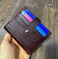 Маленький шкіряний гаманець картхолдер для купюр та карток Vintage