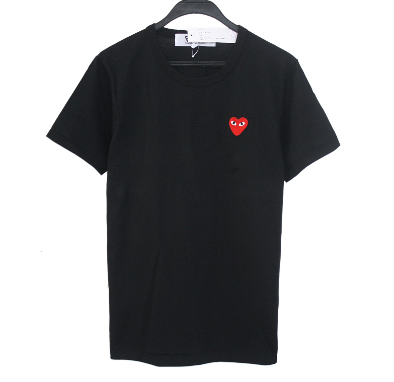 Футболка Comme des Garcons Play чорна чоловіча жіноча унісекс з серцем