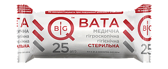 Вата медична гігієнічна стерильна BigQ рулон, 25г