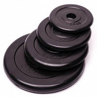 Диск домашний обрезиненный FitnesSport RCP10 1,25 кг черный