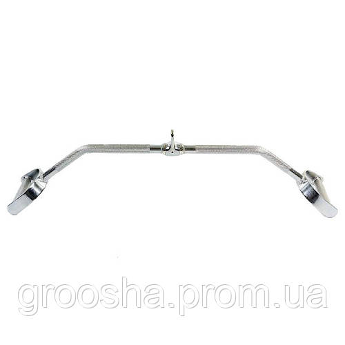 Вращающийся гриф для тяги сверху 85 см (в хроме) FitnesSport MB-09/1 ...