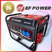 3.5 кВт | Электрогенератор EF POWER RD4200 | 3500Вт | 230V | Генератор бензиновый, однофазный медная обмотка