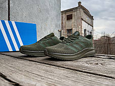 Чоловічі кросівки Adidas Green зелені хакі, фото 3