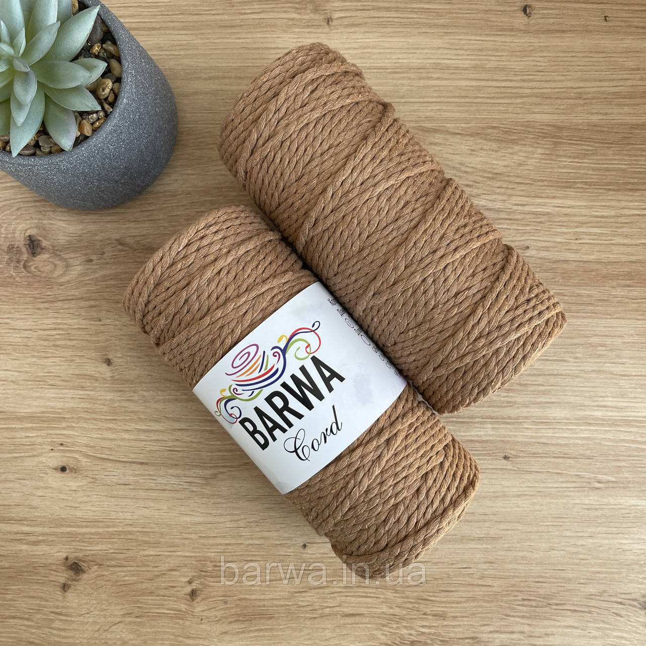 Шнур для макраме. бавовна 4 мм Колір Іриска