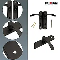 KOTARBAU® дверная ручка 90 мм левая правая туалет черный дверной комплект дверная фурнитура дверная ручка двер