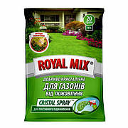 Добриво Royal Mix cristal spray для газону від пожовтіння (N-22;P-7;K-20+мікроелем.+прилипач) 20г, Агрохімпак.