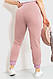 Спорт штани жіночі демісезонні, колір пудровий, 226R027, фото 4