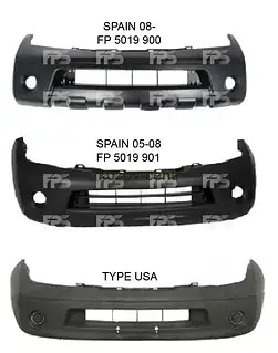 Бампер передній на Nissan Pathfinder, Navara, Ніссан Патфайндер, Навара