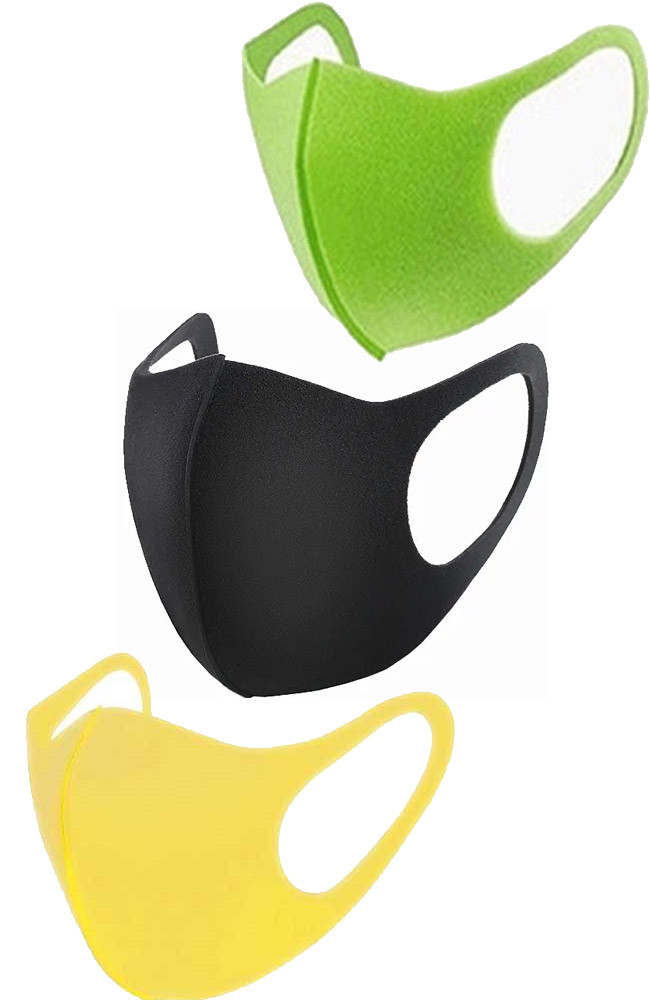 Маска PITTA багаторазова д/захисту від пилу (Чорна-жовта-зелена)EStyle