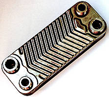 Теплообмінник ГВС пластинчастий, 12 пластин, з'єднання — нарізне, L = 148 мм, код сайту 4096