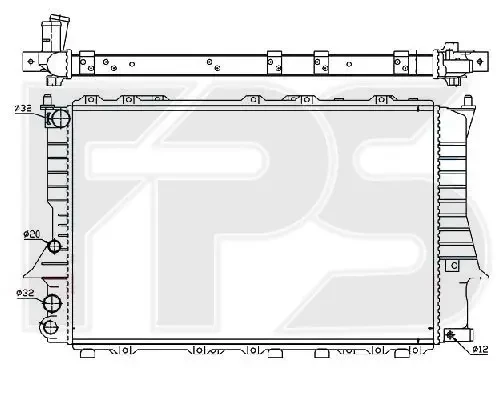 Радіатор Audi (Audi)DI 100 91-94/A6 94-98 (C4) виробник FPS