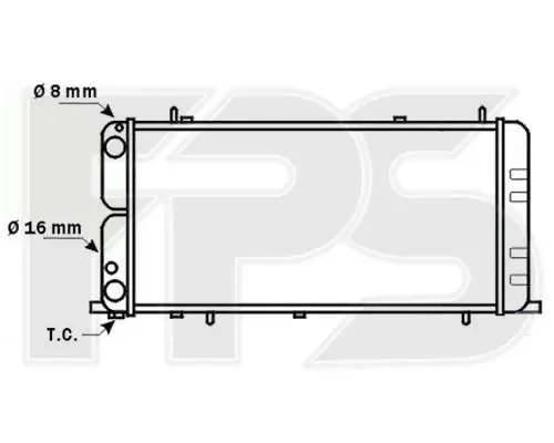Радіатор Audi (Audi)DI 100 / 200 82-91 виробник FPS