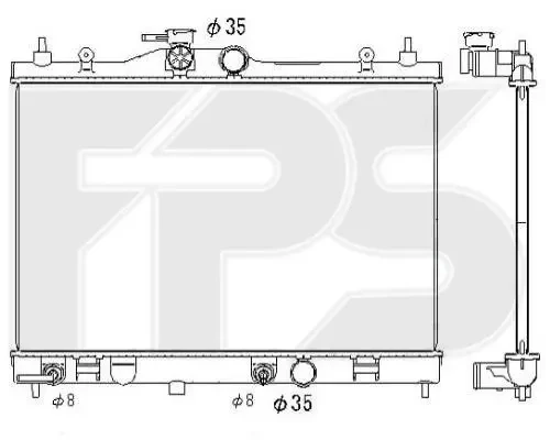 Радіатор охолодження двигуна NISSAN TIIDA 2005-EUR