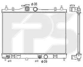 Радіатор охолодження двигуна NISSAN TIIDA 2005-EUR