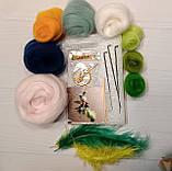 Набір для валяння з вовни Скоморох (брелок + інструменти), фото 2