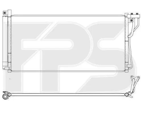 Радіатор кондиціонера Hyundai GRANDEUR 05-09/SONATA 05-10, Kia (Кіа) Magentis 06-11 виробник NRF