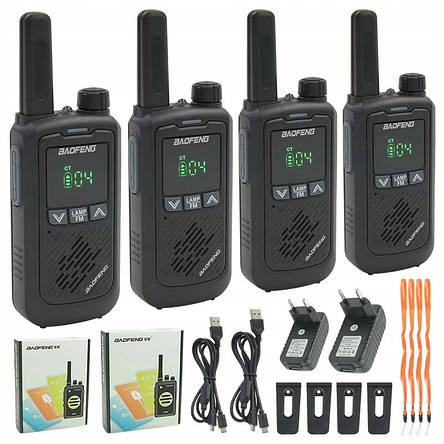 4 рации Baofeng BF-T17 + FM, фото 1