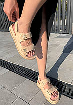 Жіночі Сандалі Chanel Sandals Beige / Шанель Сандалс Бежеві, фото 6