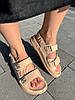 Жіночі Сандалі Chanel Sandals Beige / Шанель Сандалс Бежеві, фото 7