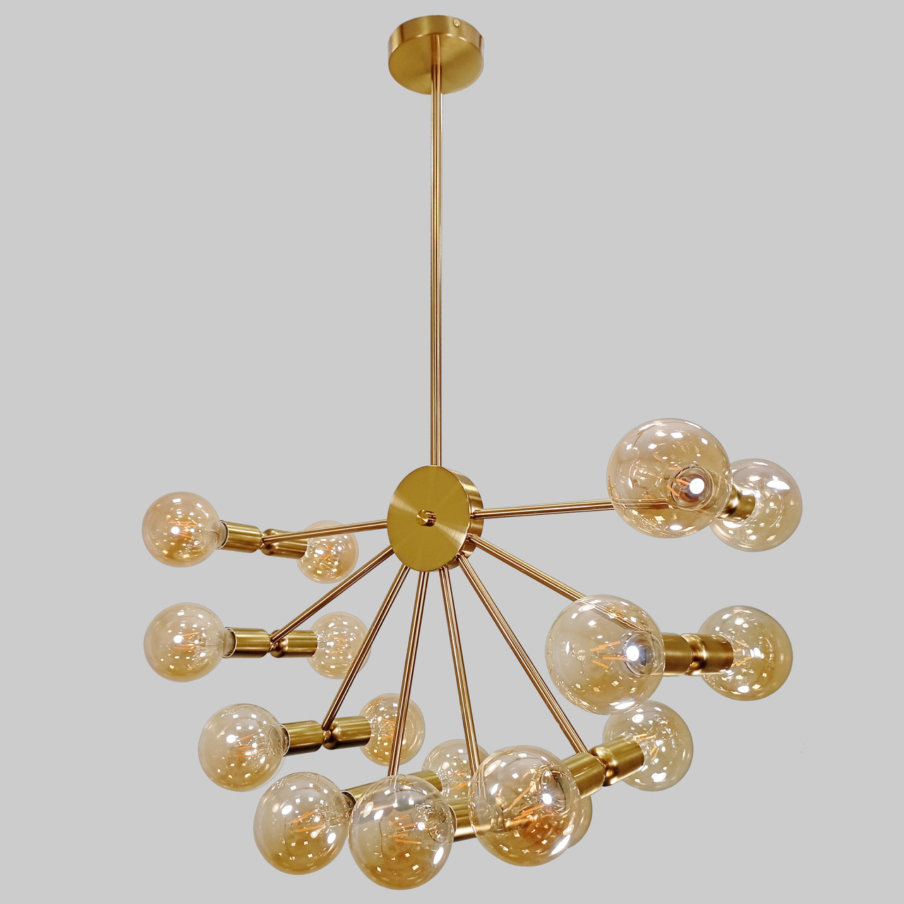 Бронзова люстра на 16 ламп (61-V1015-16 BRZ)